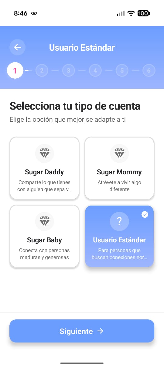 Usuario Estándar - Selección